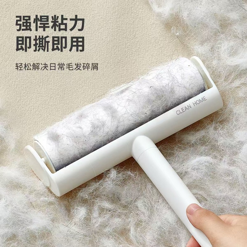 跨境粘毛器带替换纸长柄可撕式替换卷纸家用床上衣服猫毛清理神器|undefined