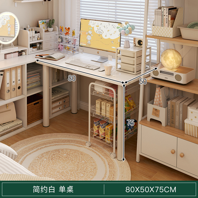 Comodador dormitorio de niñas 2 en 1 mesa de maquillaje 2025 nuevo estilo de crema de lujo ligero escritorio de escritorio casero de alta calidad