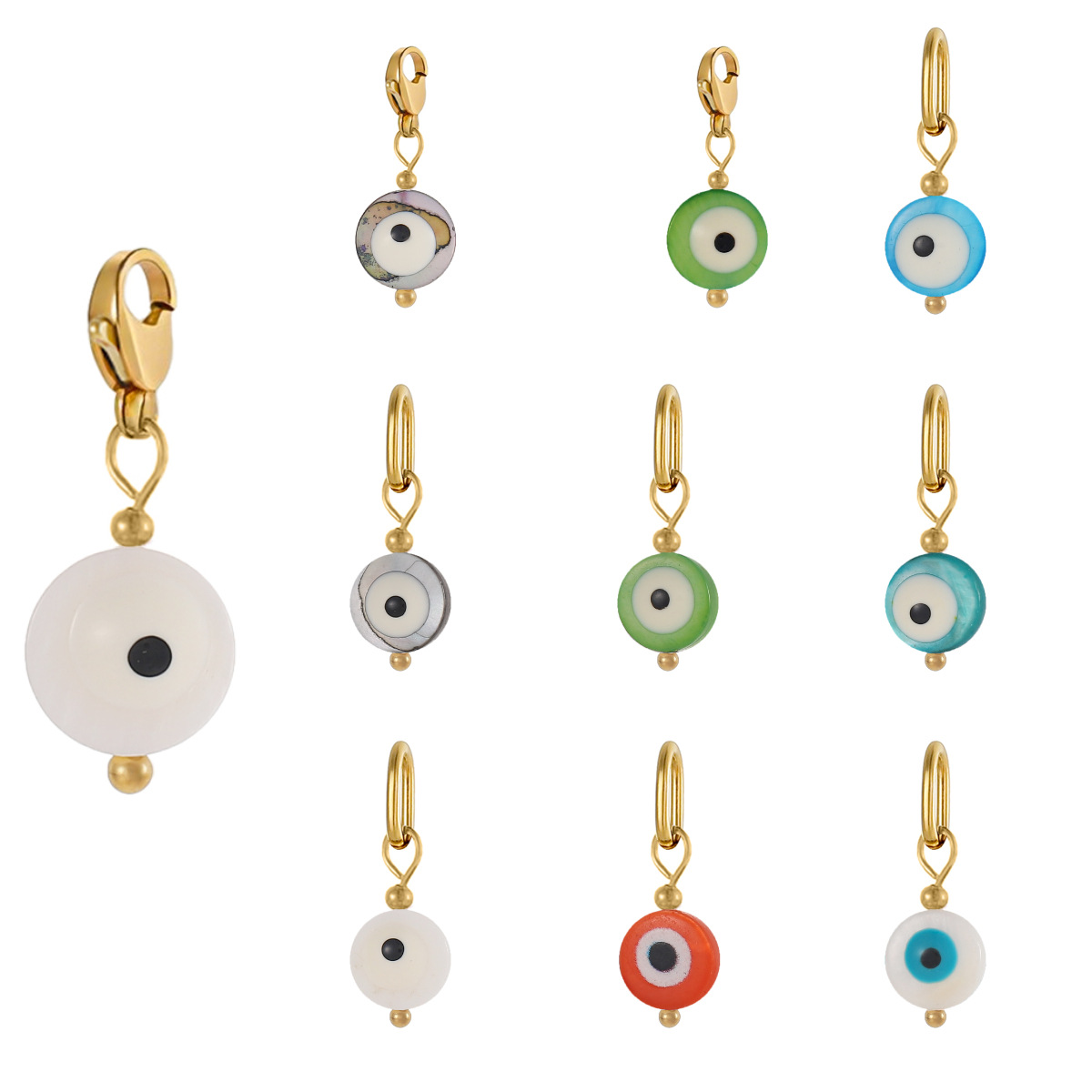 2g Weight Pendant Jewelry Making Type DIY Ornament Accessories Classification 1 Piece Quantity 304 Stainless Steel Material Devil's Eye Pattern All Seasons Season Polished Finish Plating Design Simple Style, Classic Style Style 1 Piece 304 Stainless Steel Devil's Eye Polished Pendant DIY Ornament Accessories 无