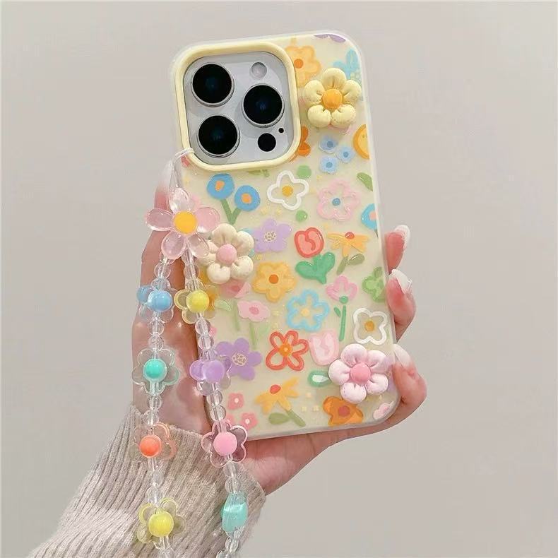 Resin Patch Handmade Material Cream Glue Mobile Phone Case Decorative DIY Children Hair Accessories Line Flowers