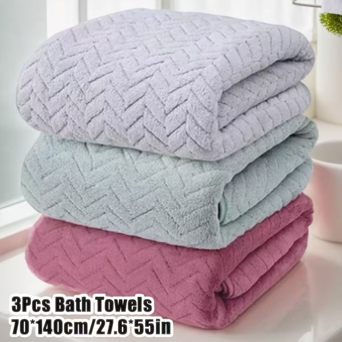 Light gray + light green + dark pink