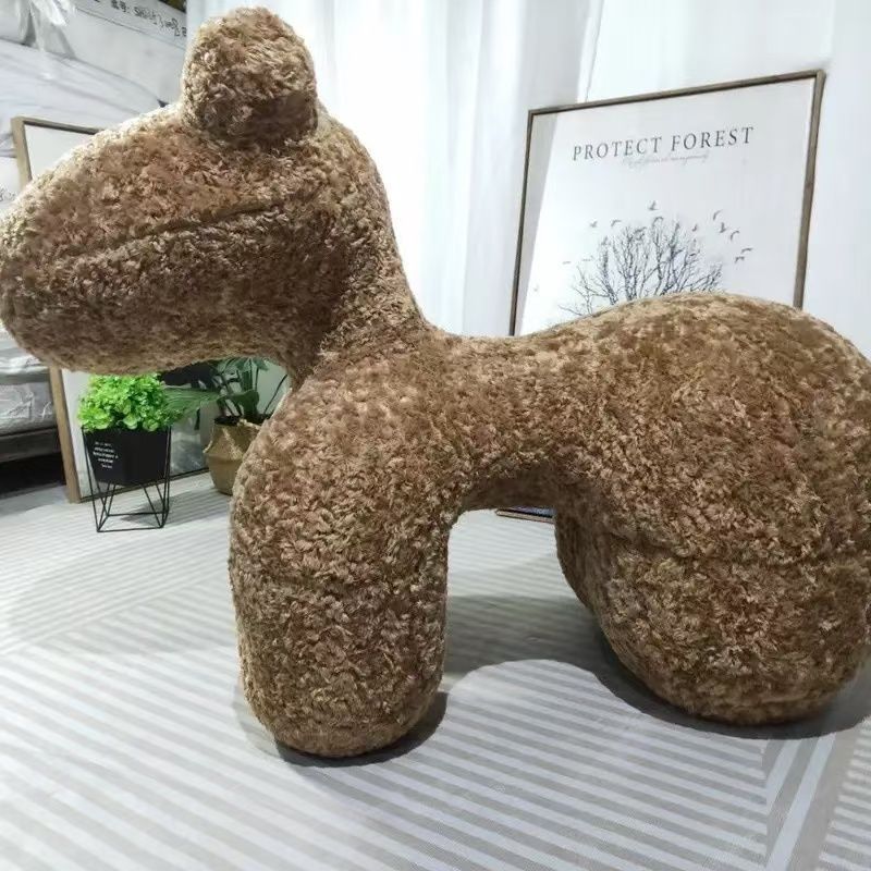 카키 테디 벨벳 롤