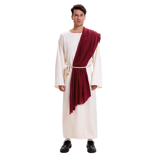 Vintage Arabic-Style Dubai Robe, Middle Eastern Preacher Cosplay Stage Performance Costume, Shepherd's Costume