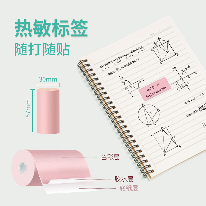 Flor de cerezo papel de impresión térmica papel incorrecto oficial de acción prolongada Foto papel de caja registradora 57mm Papel de recibo fábrica al por mayor