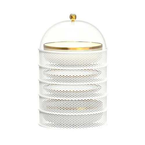 Overlapping hollow food cover table food dish cover leftover storage box plastic lid vegetable bowl breathable foldable fly-proof cover