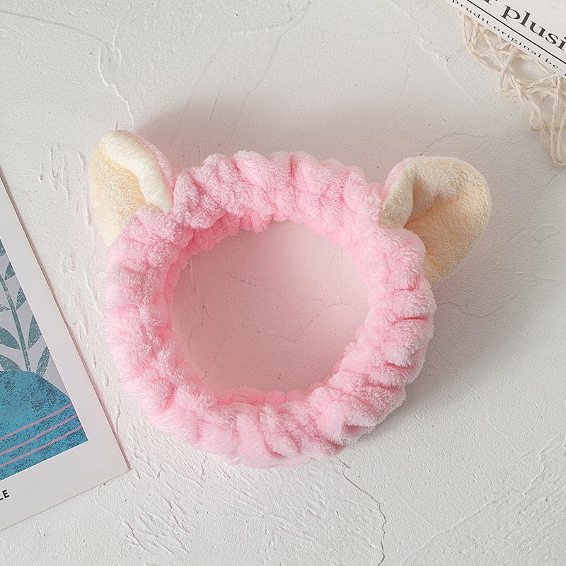 El otoño y el Invierno de la muchacha banda de pelo Simple dulce Linda dama máscara facial maquillaje gato oído banda de pelo accesorios para el cabello