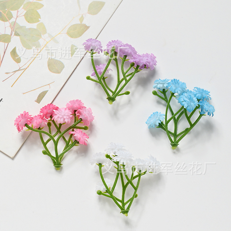 Liu Yifei's Same Style Baby's Breath Flower Hairpin Material Soft Rubber Simulated Baby's Breath Flower Head Flower Accessories Plastic Flower