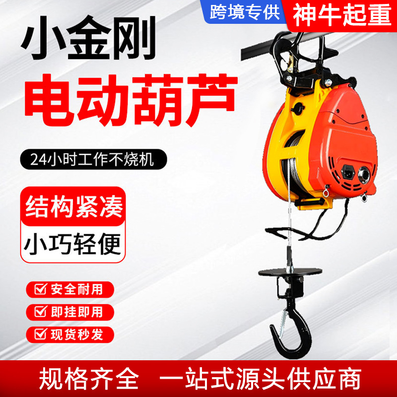 小金刚电动葫芦家用小型遥控便携式电动葫芦220v小型吊机工厂批发
