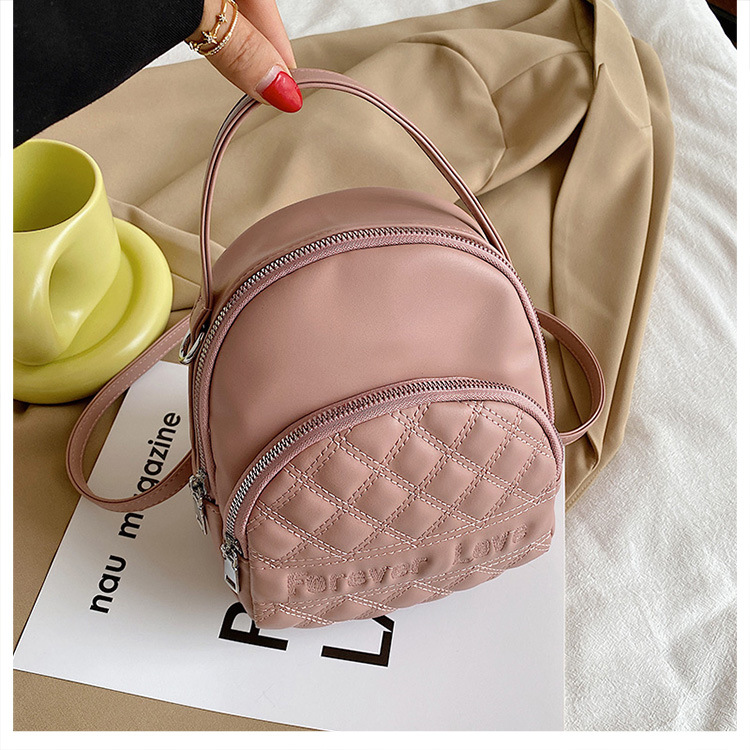 Rhombus Multifunctional Solid Color One-shoulder Portable Backpack Wholesale Nihaojewelry display picture 39