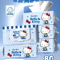 Sanrio оригинальные KT 3 упаковки специальных влажных салфеток для рук и рта, 80 насосов, большая упаковка, прочные детские влажные салфетки, безопасные и без запаха