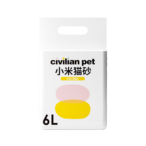 Zwilian WOAO Xiaomi Cat Litter Tofu Mixed Dust-Free Deodorizing Quick Clumping Flushable 6L/2.5kg Bag