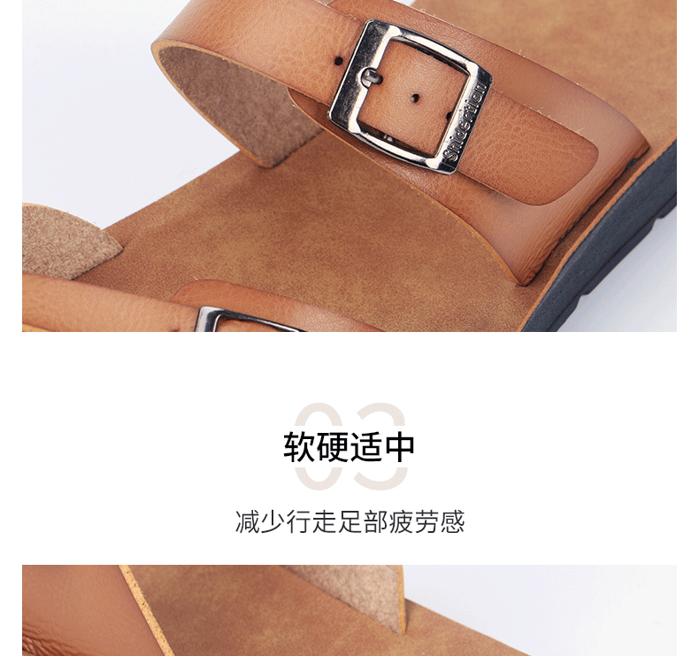 Dép sandal nữ quai ngang đế bệt thoáng khí kiểu Hàn Quốc — Màu Sâm panh, Nâu vàng, Nâu Đen chi tiết 7