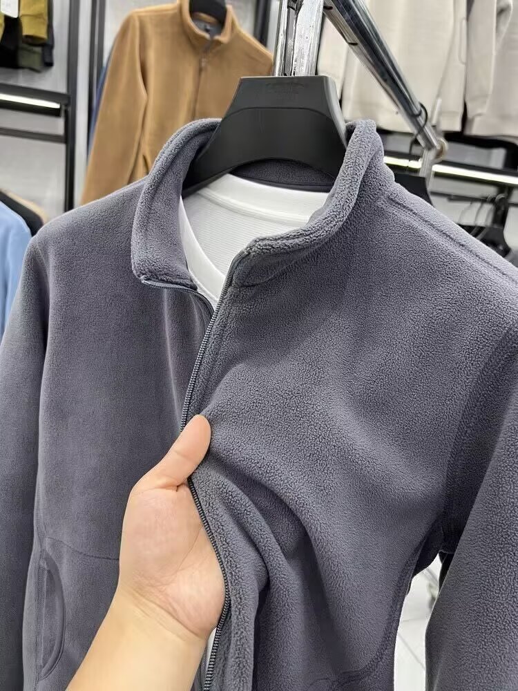 1 2024 Herrenmode, Winter, Futter, Herrenunterwäsche, Herbst-Winter-Fleecejacke für Herren_voghion.com