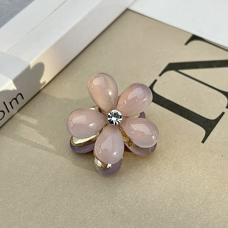 Pequeña flor de resina degradada-púrpura