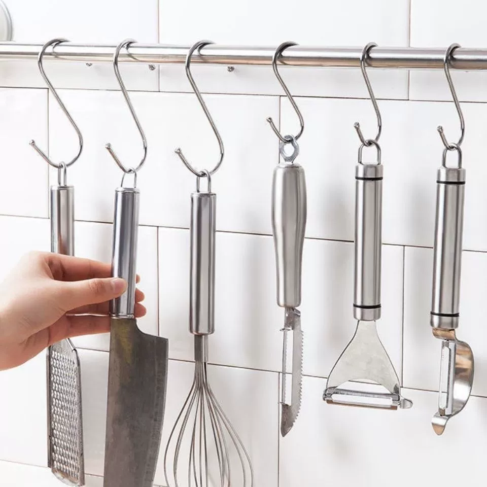 Stainless steel S -shaped hook S hook plus multi -functional sausage sausages bacon kitchenware kitchen student dormitory real hook