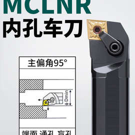 数控车床菱形车刀片内孔镗刀杆95度MCLNR2020K12机夹刀杆车床刀具