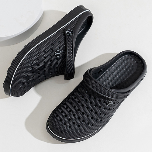 Men's Summer Outerwear Casual Suede-Feel Slip-On Slippers for Driving, Sports, Soft Sole Sandals