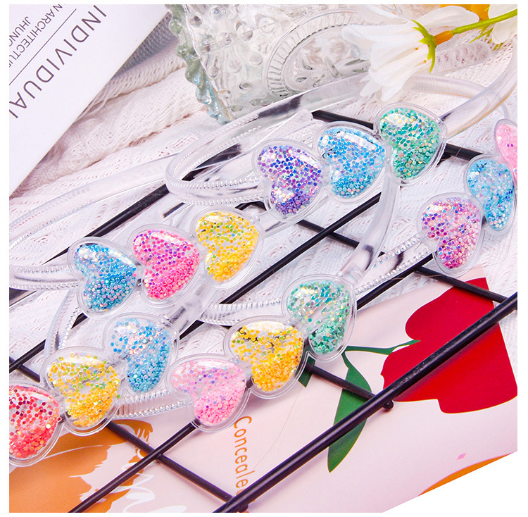 100g Weight Hair Band Hair Accessories Type Cute Women'S Cartoon Heart Shape Candy Plastic Hair Band