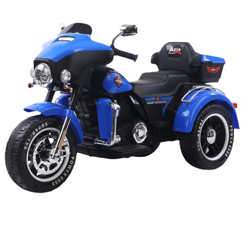 El coche de juguete de motocicleta de tres ruedas eléctrico de doble tracción para niños puede sentarse coche de juguete eléctrico adulto Niño