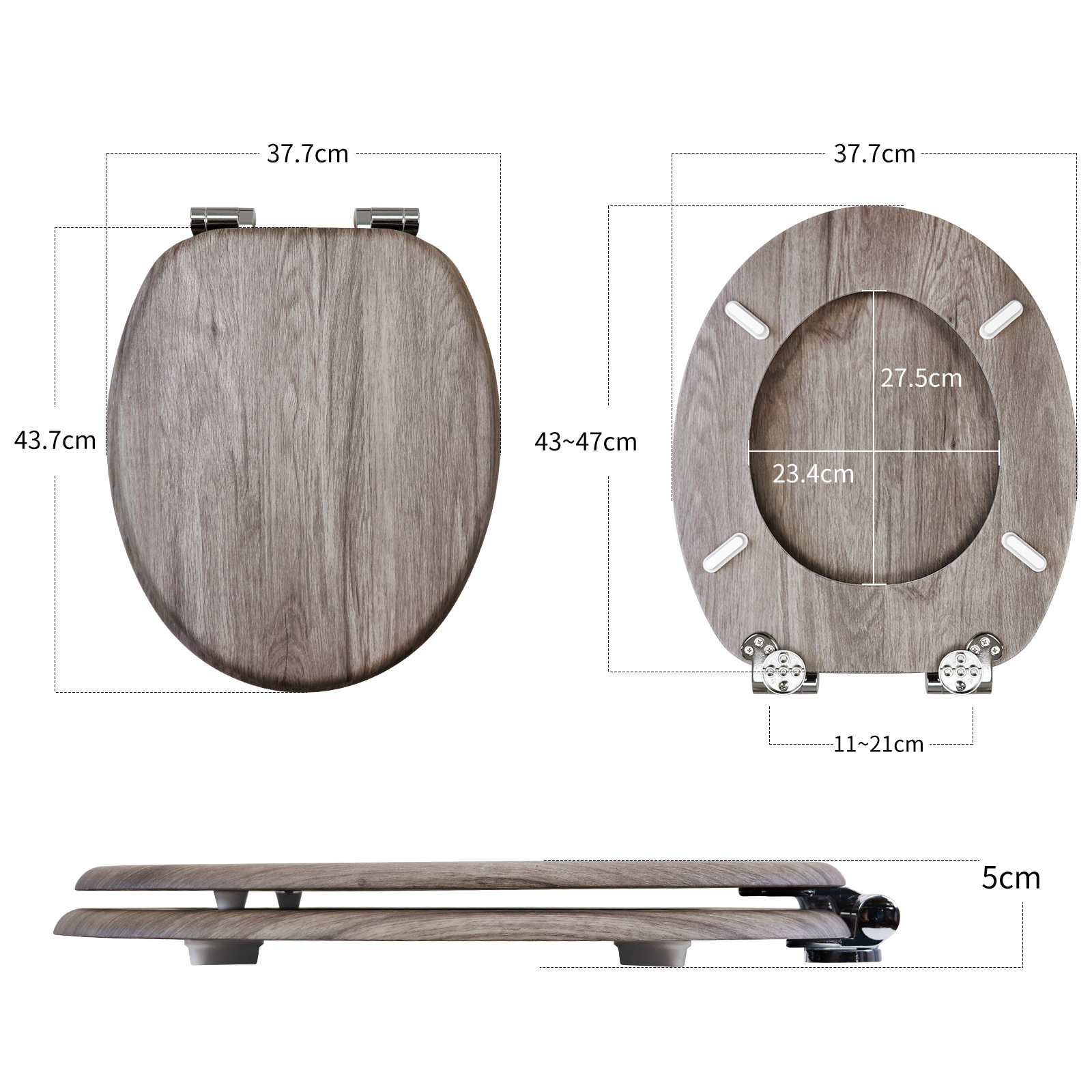 Fábrica directa placa de densidad de madera MDF cubierta de inodoro pvc placa impresa patrón de madera caída lenta image 3