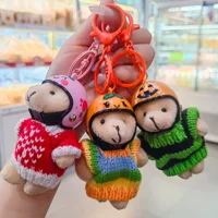 Фруктовый брелок в корейском стиле с шерстяным шлемом и платьем - Милый и стильный аксессуар для сумок!