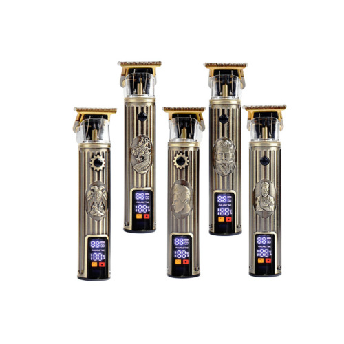 Cross-border barber shop electric clipper men's exclusive large screen digital display carving clipper electric hair clipper stainless steel hair clipper 