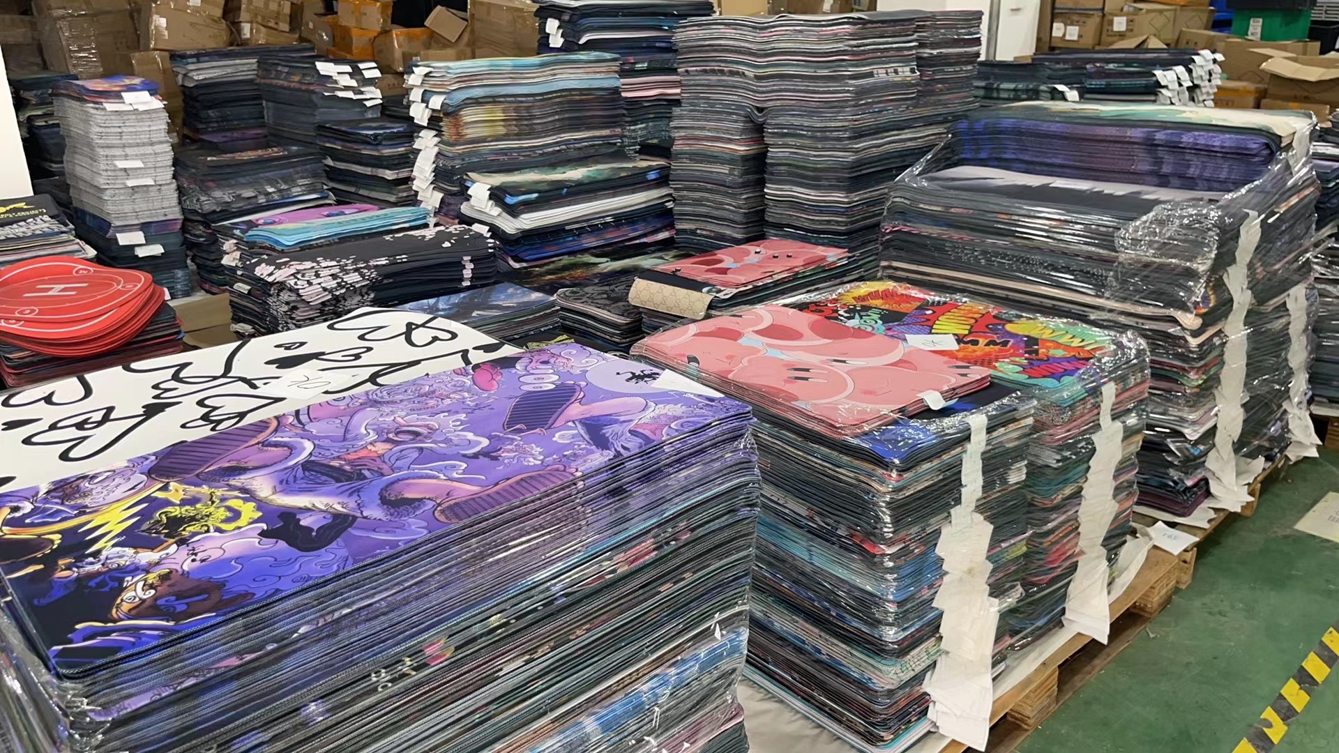 Alfombrilla de ratón, mapa de calor súper grande, línea abstracta, alfombrilla de ratón grande, nueva alfombra antideslizante corrugada de fluido, fábrica al por mayor