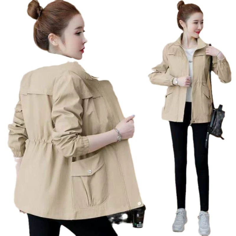 Демисезонное trenchcoat для отдыха, куртка, корейский стиль, для подростков, западный стиль
