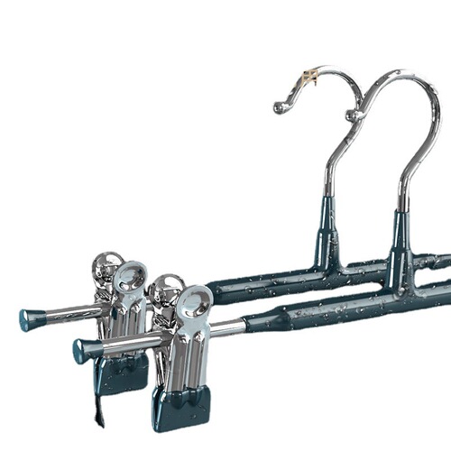 Manufacturer wholesale dipped stainless steel trouser rack, thickened and thickened, traceless clamping force, strong sock delivery