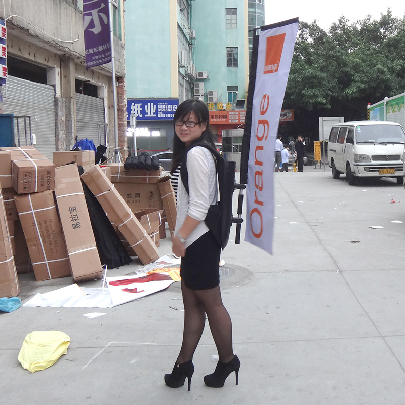 ✅背包旗杆道旗广告旗定 制沙滩旗背旗户外宣传展示旗帜刀旗彩旗
