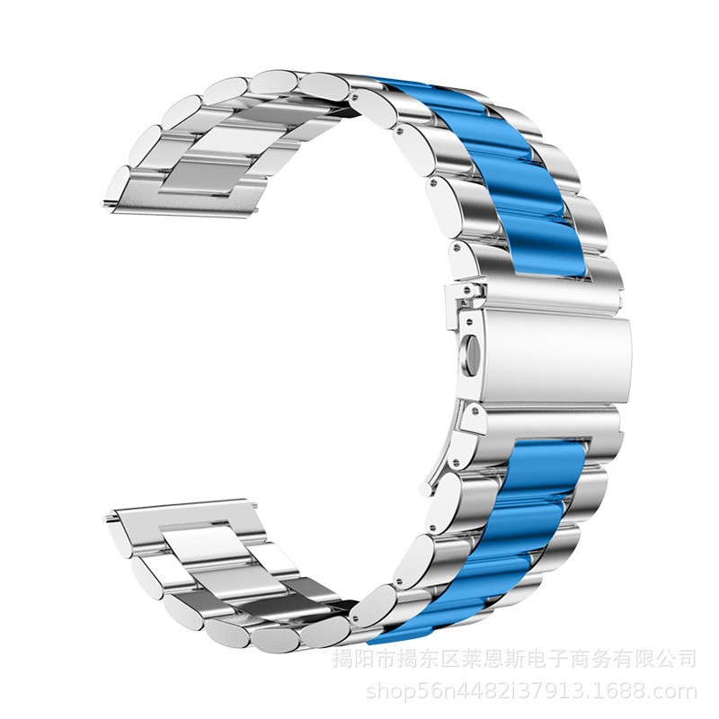 Three steel belts-silver blue-oil spray