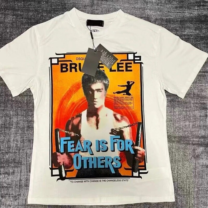 American Retro Trendy Summer Style Bruce Lee Short-Sleeved T-Shirt for Men and Women, Casual, Fashionable, Versatile, Loose-Fitting Short-Sleeved Clothing American Retro Trendy Summer Style Bruce Lee Short-Sleeved T-Shirt for Men and Women, Casual, Fashionable, Versatile, Loose-Fitting Short-Sleeved Clothing