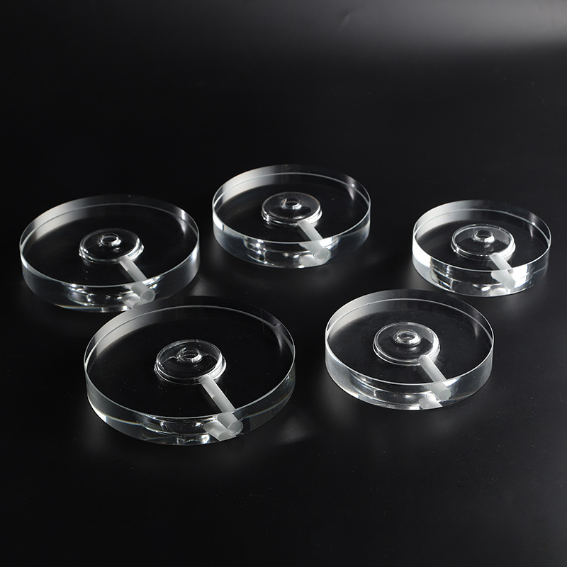 专业水晶台灯底座灯饰配件圆形底板批发 源头工厂水晶配件大全