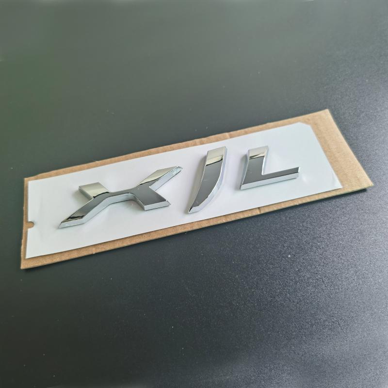 Suitable for Jaguar Car Logo Lettering Xe Xf Xjl F-Pace V6 3.0 V8 5.0 Silver Rear Emblem