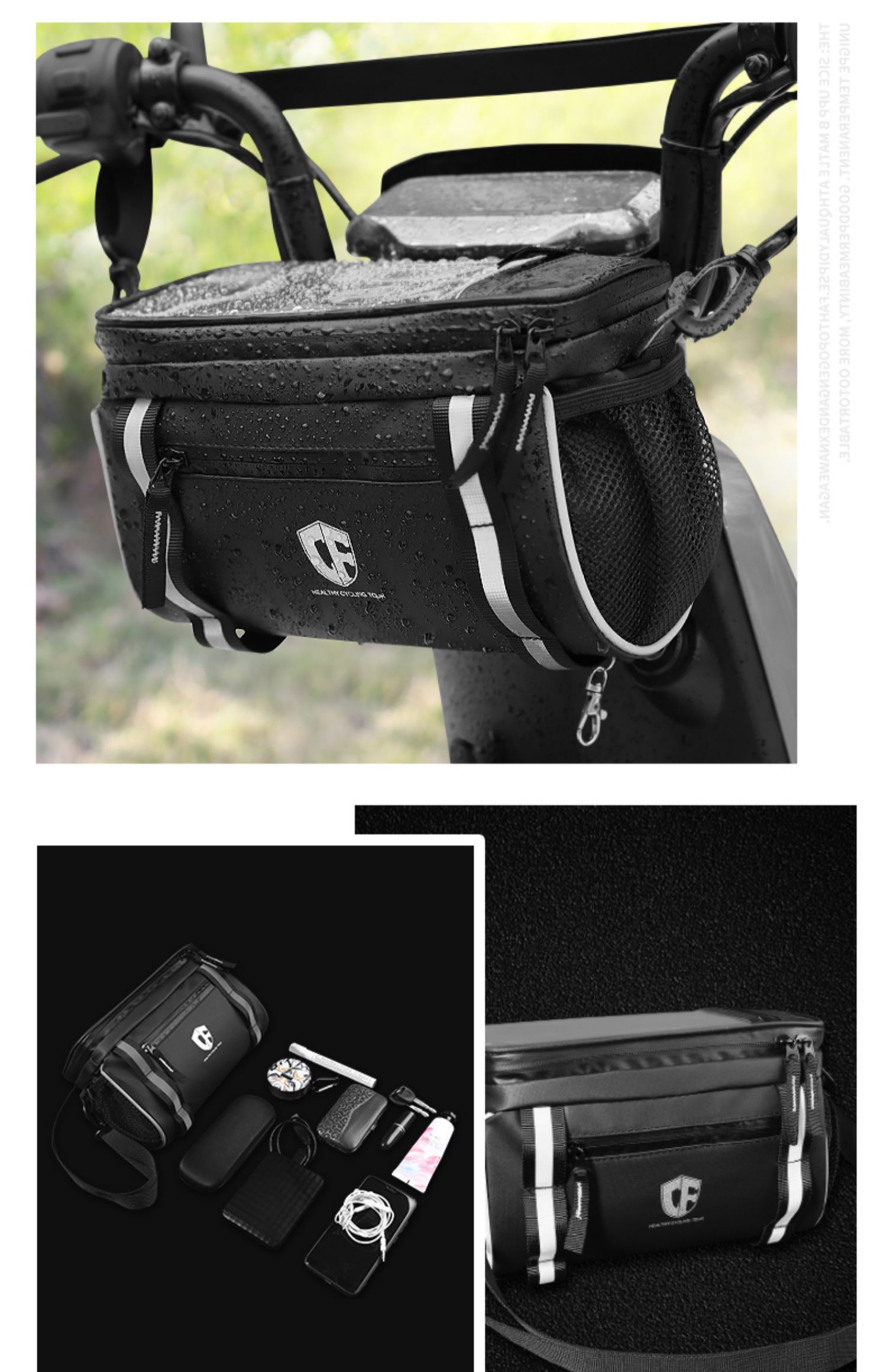 Fujian Super Mavericks Electric Scooter Handlebar Bag, Bicycle Handlebar Bag, Storage Bag, Electric Bike Charger, Raincoat Storage Pouch