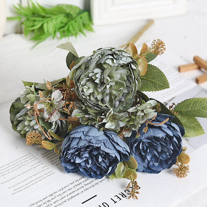 블루 MY-둥근 머리 큰 모란