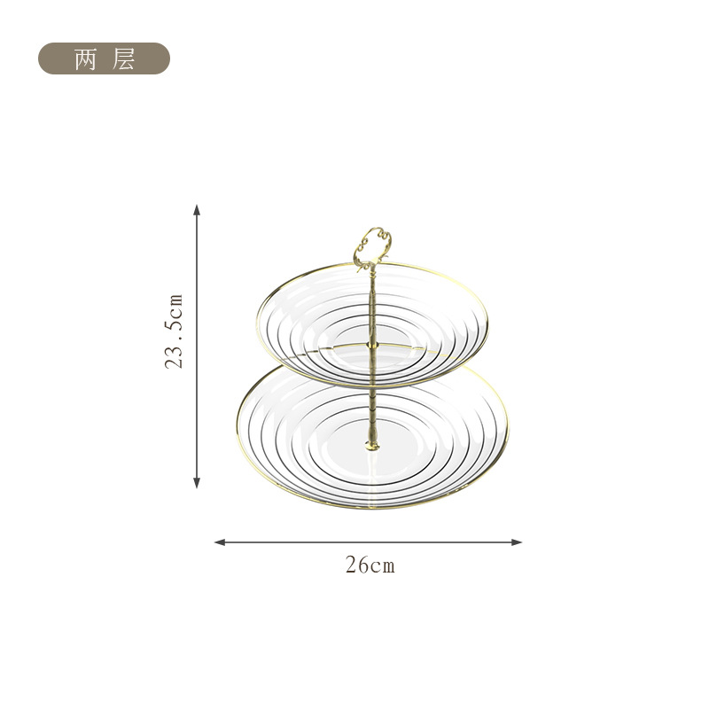 Pasteles de lujo ligero multicapa bandeja de frutas de banquete de alojamiento snack para bandeja de frutas bandeja de pasteles