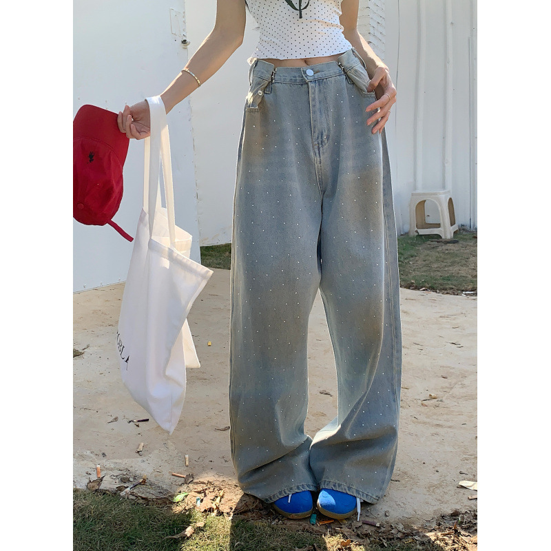 2026 Summer New Design Retro Distressed High-Waisted Loose Wide-Leg Jeans for Women Trendy 2026 Summer New Design Retro Distressed High-Waisted Loose Wide-Leg Jeans for Women Trendy