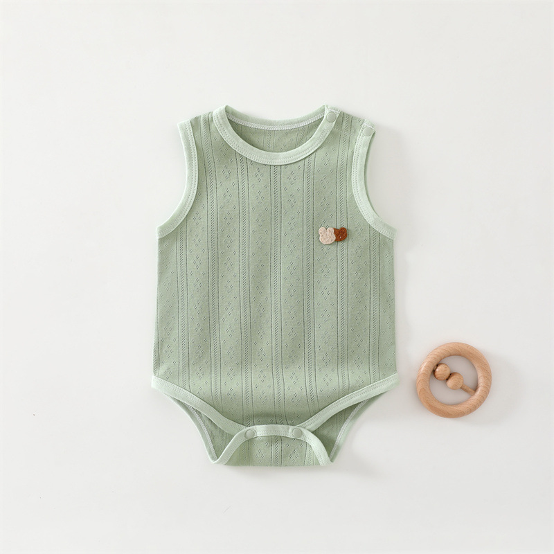 Baby's Jacquard Summer Cotton Jacquard Bag Fart Clothes for Newborns Triangle Hare Clothes Thin Men's and Women's Baby Climbing Clothes