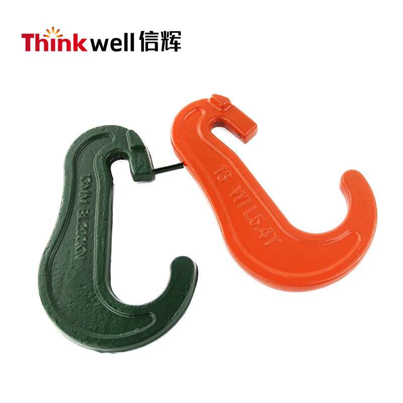 厂家直供碳素钢集装箱绑扎配件C型钩板钩链条绑扎钩绑扎C钩吊环