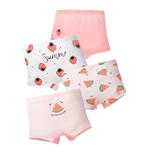 Specialty A Children's Pure Cotton Underpants Girls' Underwear Flat-Bottom Baby Four-Corner Pants Infant No PP Pinch Bread Pants