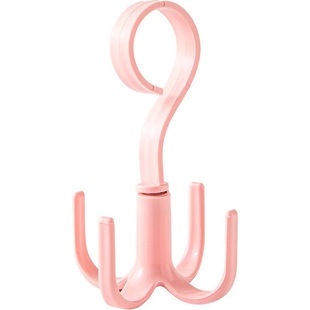 Creative Multi-functional Rotatable Four-claw Hook Coat Hood Hanging Bag Scarf Wardrobe Storage Rack Door Hanger Bag