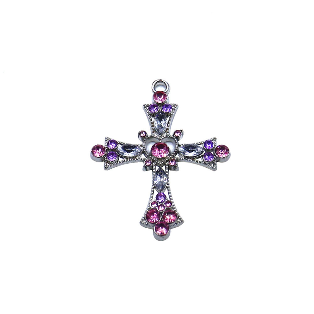 Fuchsia pendant hip-hop style, retro accessory, (Cross-border trading), micro incrustation, wholesale