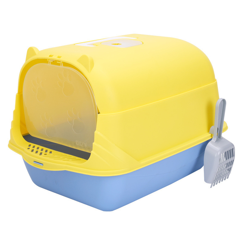 Bacina de arena para gatos totalmente cerrada inodoro para gatos super grande anti-derrames tipo cajón de arena para gatos anti-odorante para artículos para gatos