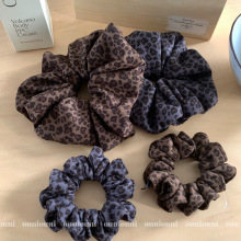 韩版时髦豹纹大肠发圈女高级感发绳头绳丸子头扎发橡皮筋头花发饰