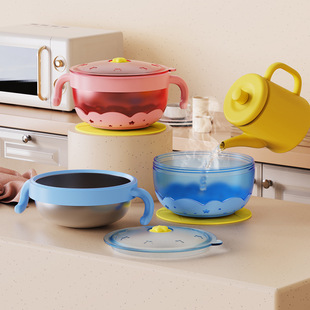 Jiayi Beibi children's feeding tableware bowl wholesale baby water injection insulation baby complementary food bowl sucker food grade