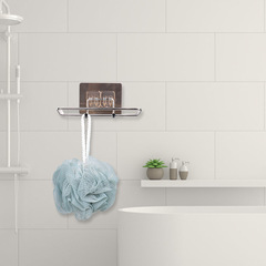 New stainless steel soap rack without punching holes, bathroom wall-mounted storage rack, wall-mounted drainable traceless soap box