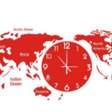 Art Bell Beauty Map Reloj de asiento creativo Adornos Accesorios para el hogar Sala de estar Escritorio Gabinete de TV Decoraciones Mesita de noche Reloj de mesa