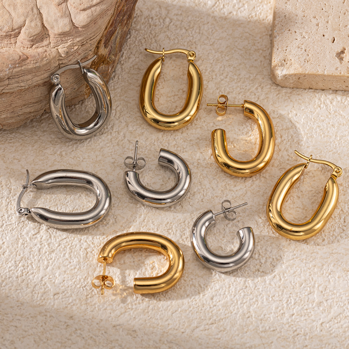 TENA Europa y los Estados Unidos venta transfronteriza caliente de titanio acero pernos ligeros de lujo de alta calidad diseño universal pernos de anillo nicho para mujeres transfronterizas