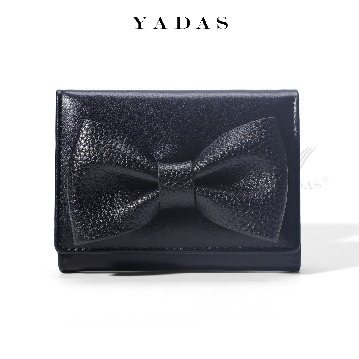 [Bowknot grande] YADAS Xiaoxiang Ladies tarjetero moda amor PU cuero corto tres pliegues monedero wallet